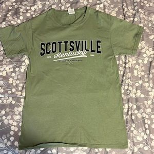 adult small vintage green scottsville kentucky shirt $10